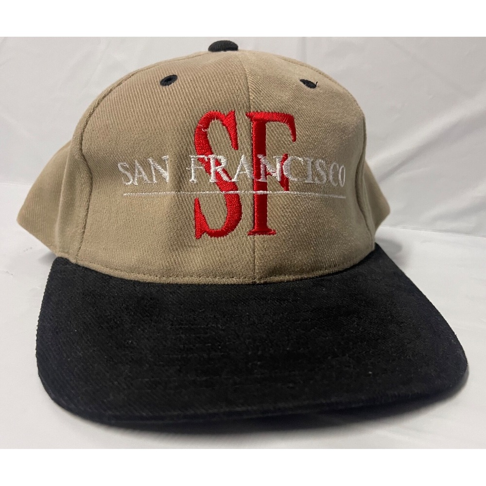 SAN FRANCISCO BACEBALL CAP HERRINGBONE PATTERN STRAP BACK IN PRE OWNED NEW CONDI